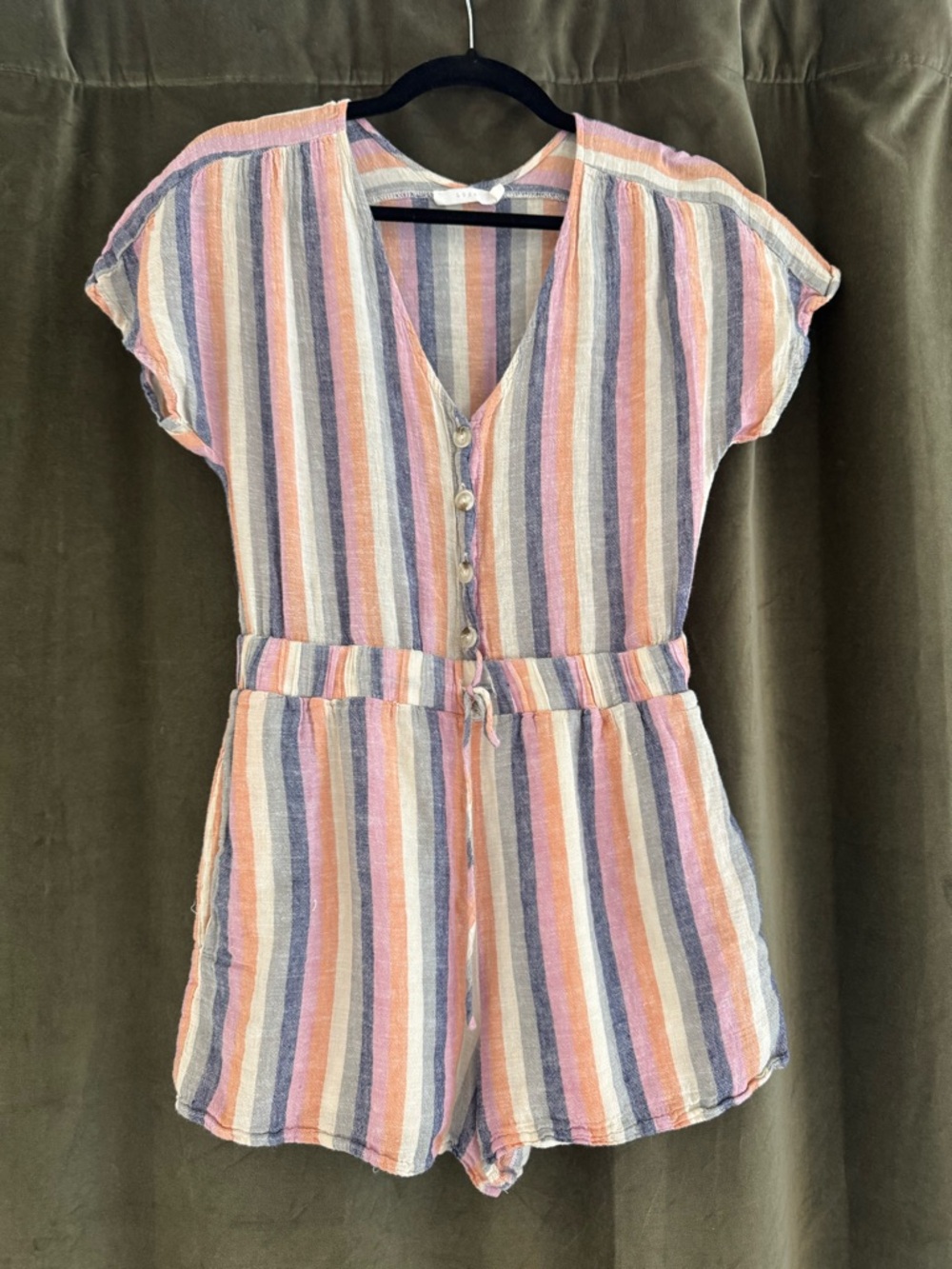 Size Small Pastel Striped Lush Romper